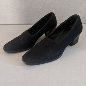 Women's Fashion Retro Black Shoes Heels  Comfort Support